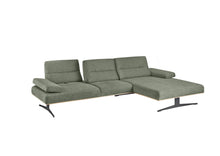 Arendal Ecksofa mit Longchair in Webstoff Turtle, Longchair rechts
