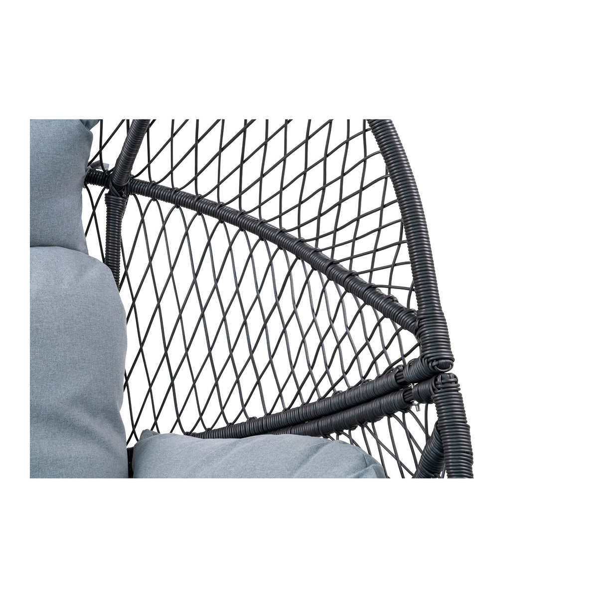 Axel Gartensessel inkl. Kissen – Polyrattan Schwarz – Ansicht 5