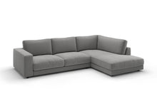 Skagen Ecksofa in L-Form in Feincord Grau, Ecke rechts