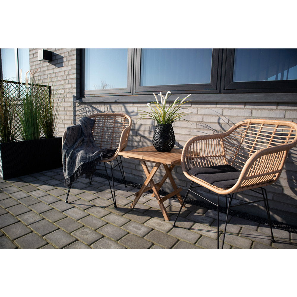 Tom Garten-Beistelltisch – Teak Natur, 50 × 50 × 50 cm – Ansicht 7