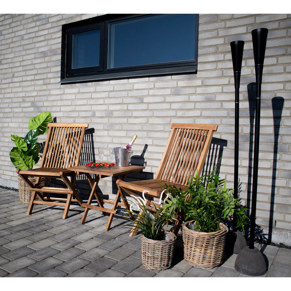 Tom Garten-Beistelltisch – Teak Natur, 50 × 50 × 50 cm – Ansicht 8