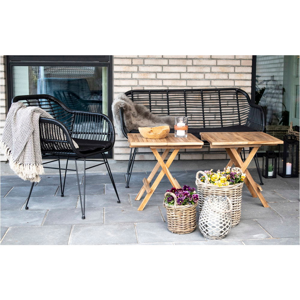 Tom Garten-Beistelltisch – Teak Natur, 50 × 50 × 50 cm – Ansicht 9