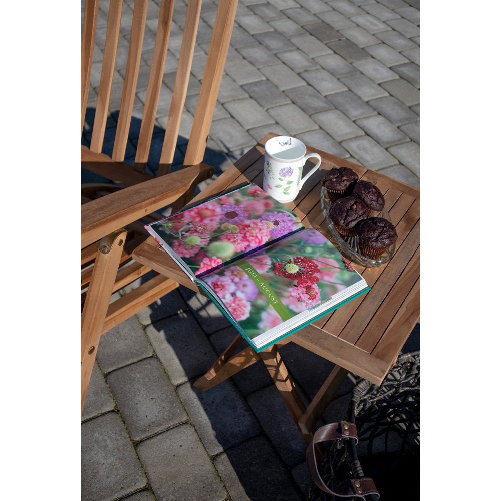 Tom Garten-Beistelltisch – Teak Natur, 50 × 50 × 50 cm – Ansicht 10