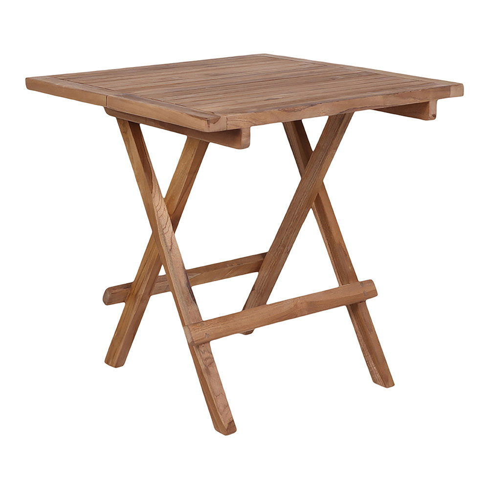 Tom Garten-Beistelltisch – Teak Natur, 50 × 50 × 50 cm von Luiva Living
