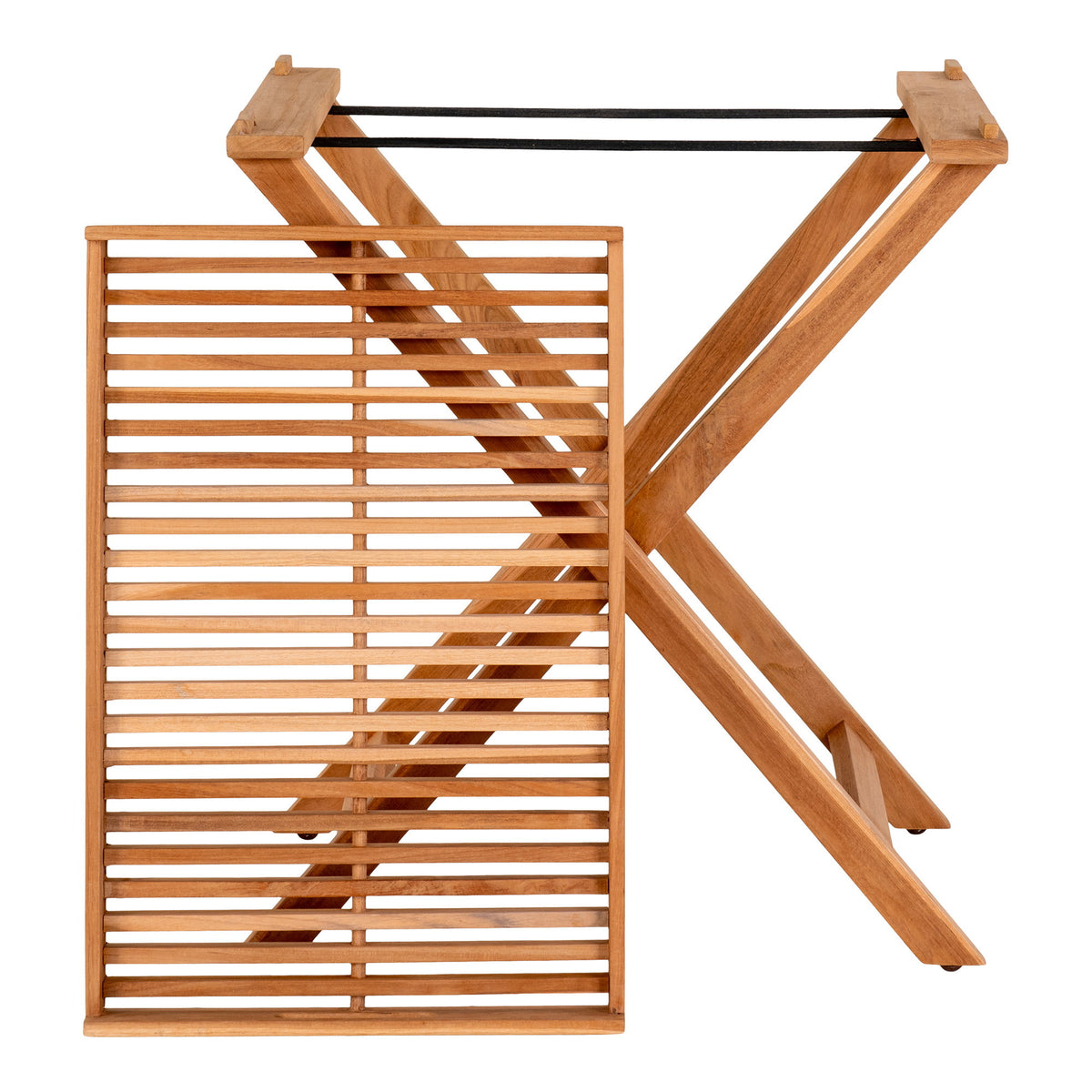Taro Tablett-Beistelltisch – Teak Natur, 60 × 40 × 70 cm – Ansicht 4