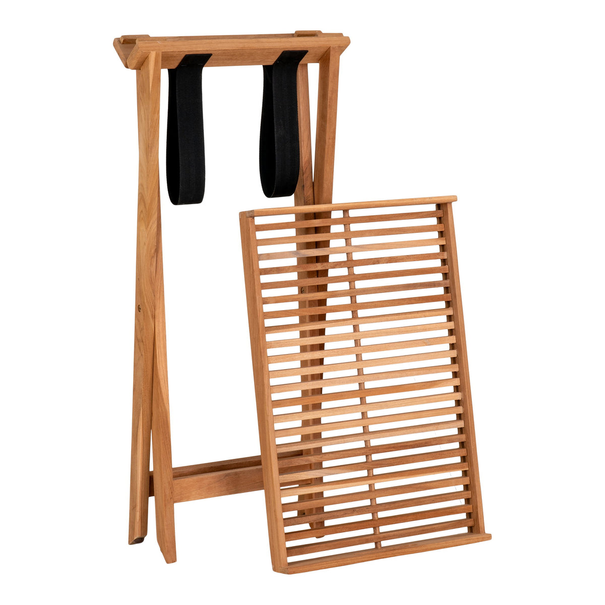Taro Tablett-Beistelltisch – Teak Natur, 60 × 40 × 70 cm – Ansicht 6