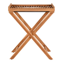 Taro Tablett-Beistelltisch – Teak Natur, 60 × 40 × 70 cm von Luiva Living