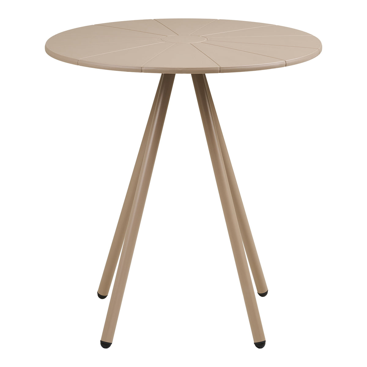 Taavi Garten-Bistrotisch rund – Polypropylen/Stahl Taupe, ø 70 cm – Ansicht 2