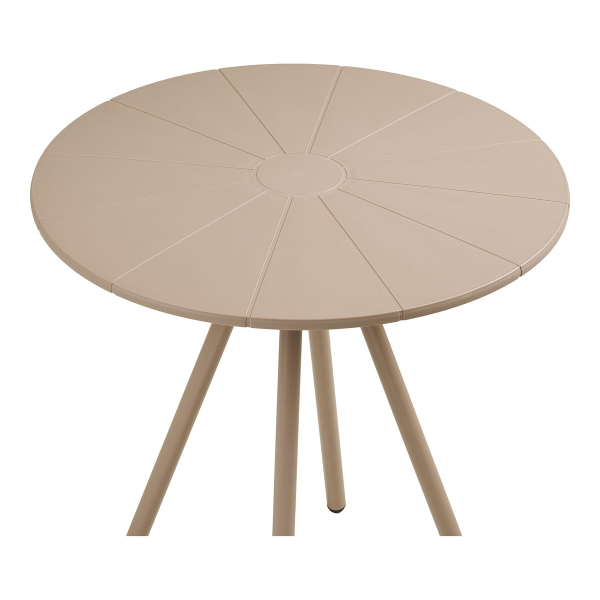 Taavi Garten-Bistrotisch rund – Polypropylen/Stahl Taupe, ø 70 cm – Ansicht 3