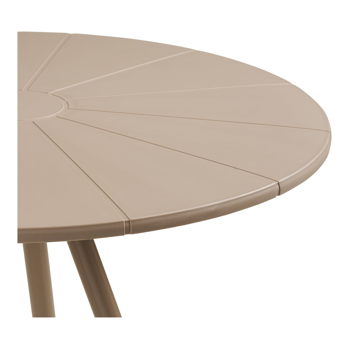 Taavi Garten-Bistrotisch rund – Polypropylen/Stahl Taupe, ø 70 cm – Ansicht 4