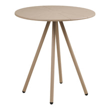 Taavi Garten-Bistrotisch rund – Polypropylen/Stahl Taupe, ø 70 cm von Luiva Living