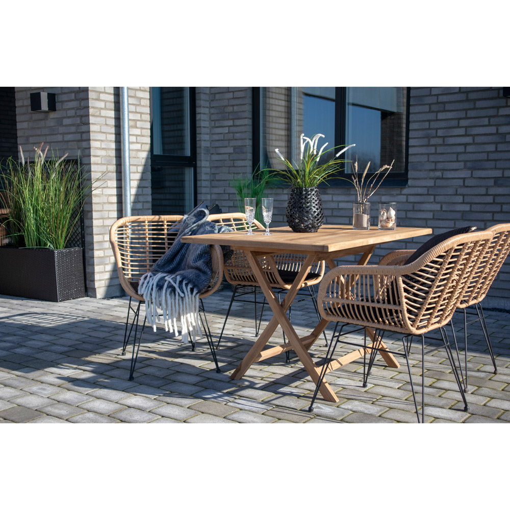 Timo Gartentisch – Teak Natur, 120 × 80 cm – Ansicht 5