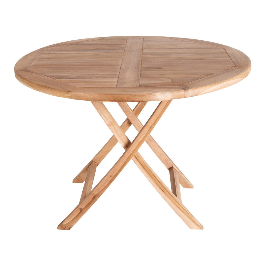 Timo Gartentisch rund – Teak Natur, ø 100 cm von Luiva Living