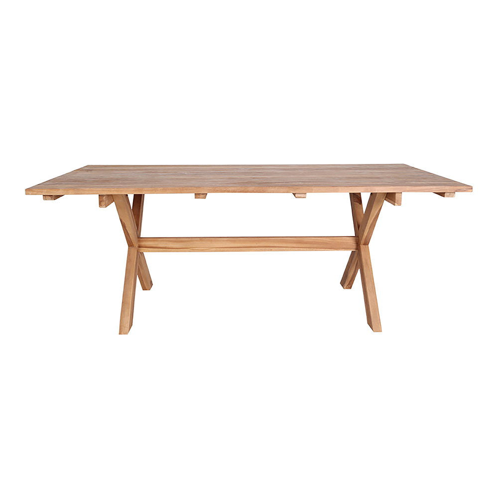 Quinta Gartentisch – Recycling-Teak Natur, 200 × 90 cm – Ansicht 2