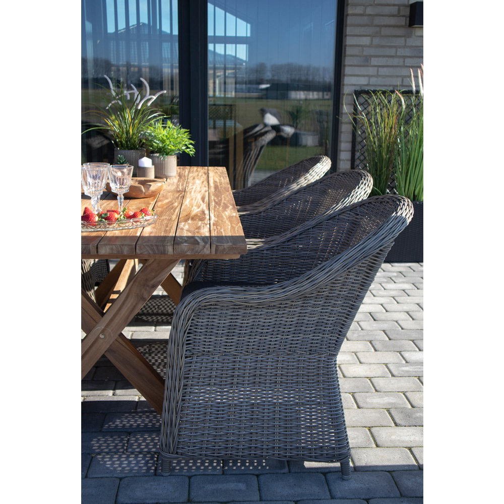 Quinta Gartentisch – Recycling-Teak Natur, 200 × 90 cm – Ansicht 8