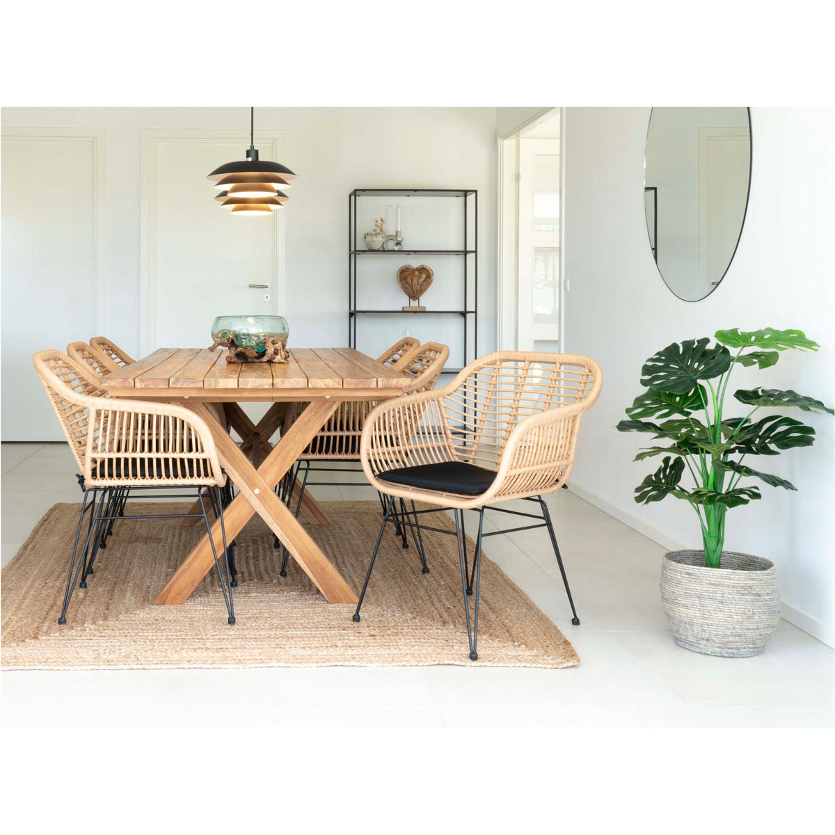Quinta Gartentisch – Recycling-Teak Natur, 200 × 90 cm – Ansicht 10