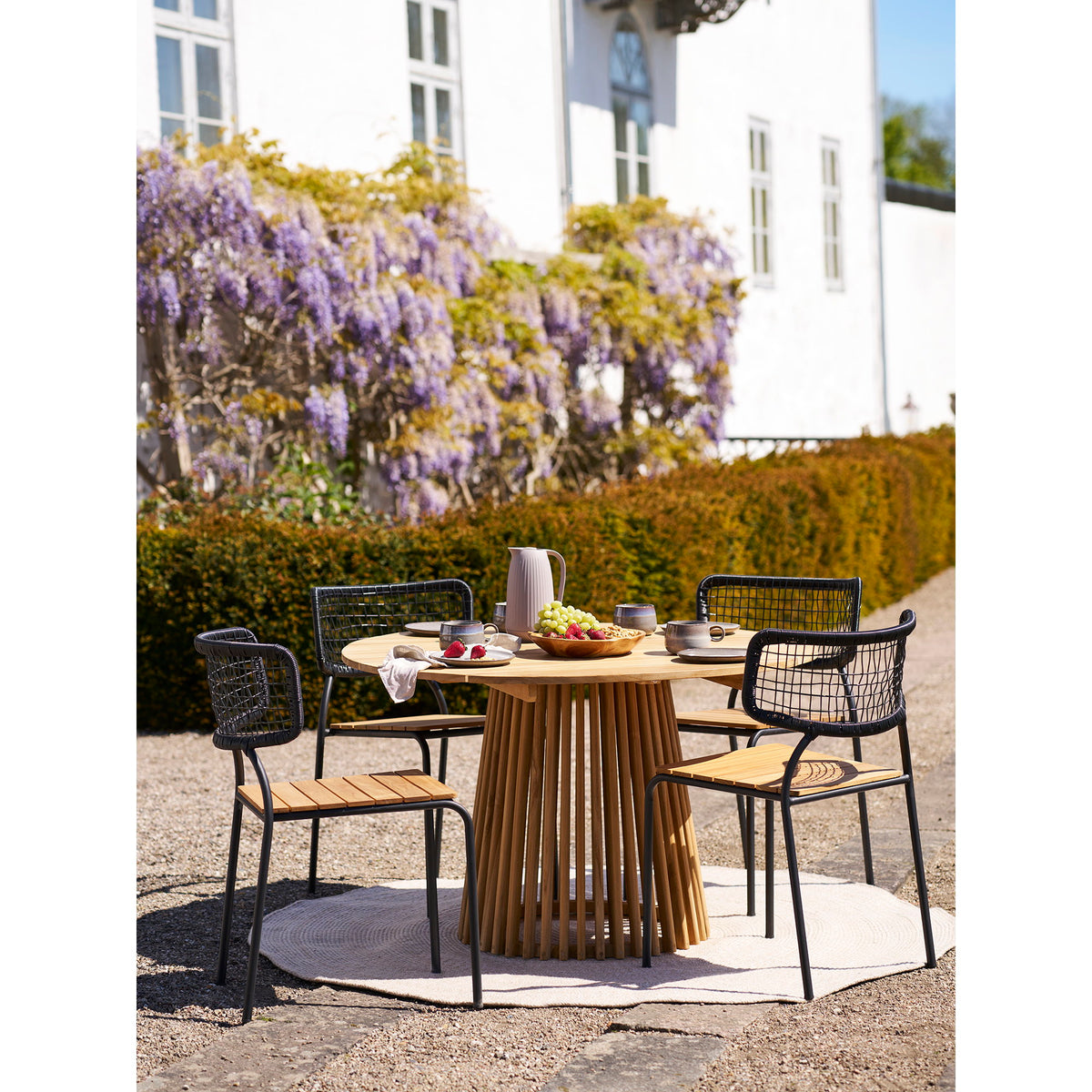Damian Gartentisch rund – Teak Natur, ø 120 cm – Ansicht 2