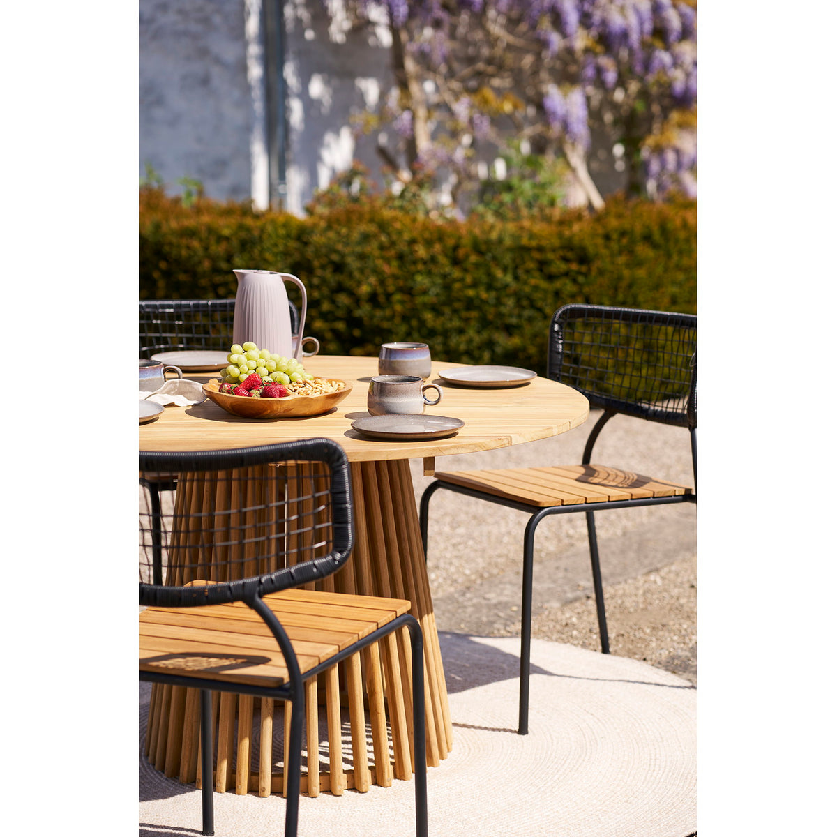 Damian Gartentisch rund – Teak Natur, ø 120 cm – Ansicht 3