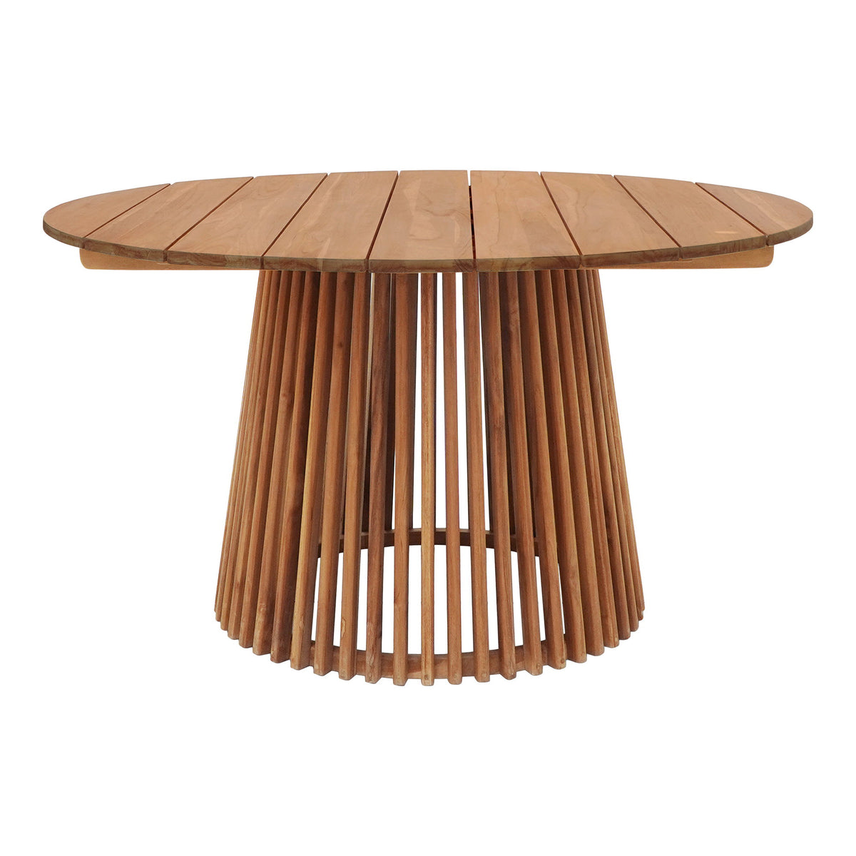 Damian Gartentisch rund – Teak Natur, ø 120 cm von Luiva Living