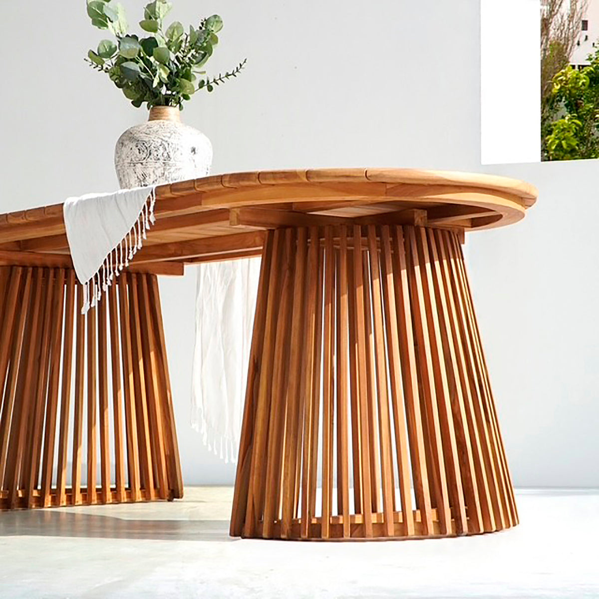 Dagmar Gartentisch – Teak Natur, 200 × 90 cm – Ansicht 6