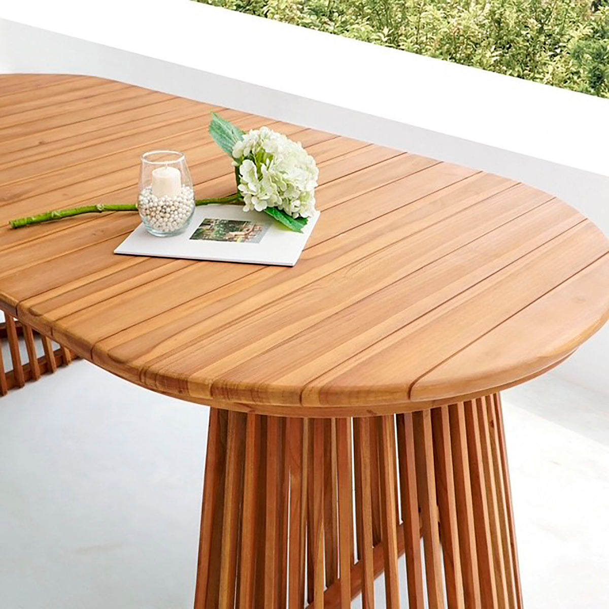 Dagmar Gartentisch – Teak Natur, 200 × 90 cm – Ansicht 7
