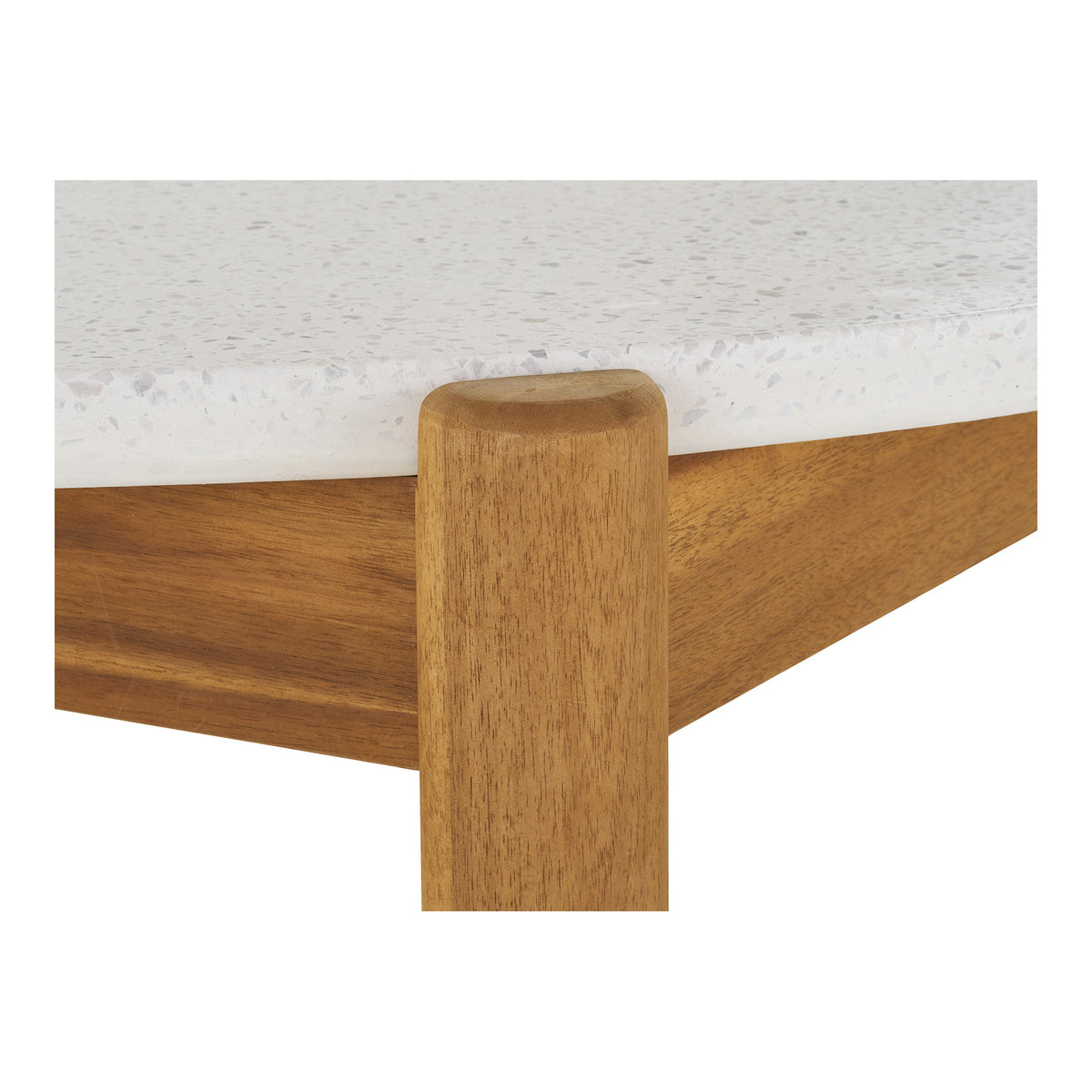 Remo Gartentisch rund – Akazie/Terrazzo Weiß/Natur, ø 120 cm – Ansicht 3