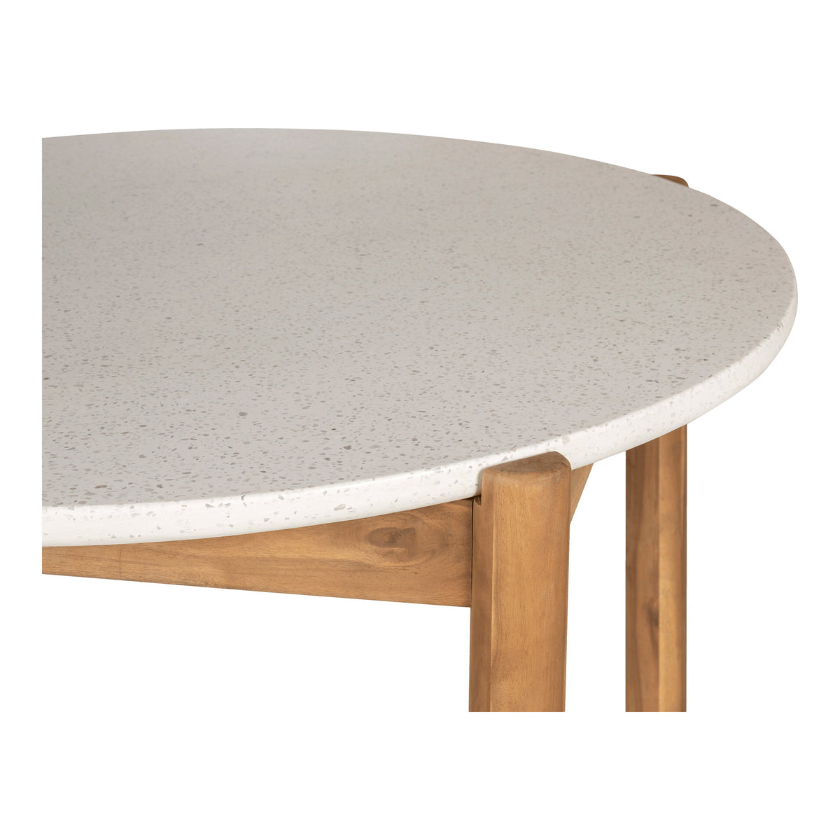 Remo Gartentisch rund – Akazie/Terrazzo Weiß/Natur, ø 120 cm – Ansicht 5