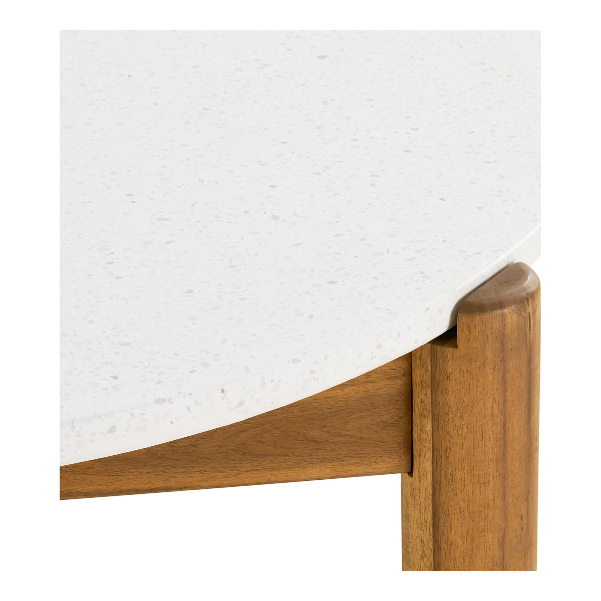 Remo Gartentisch – Akazie/Terrazzo Weiß/Natur, 210 × 95 cm – Ansicht 4