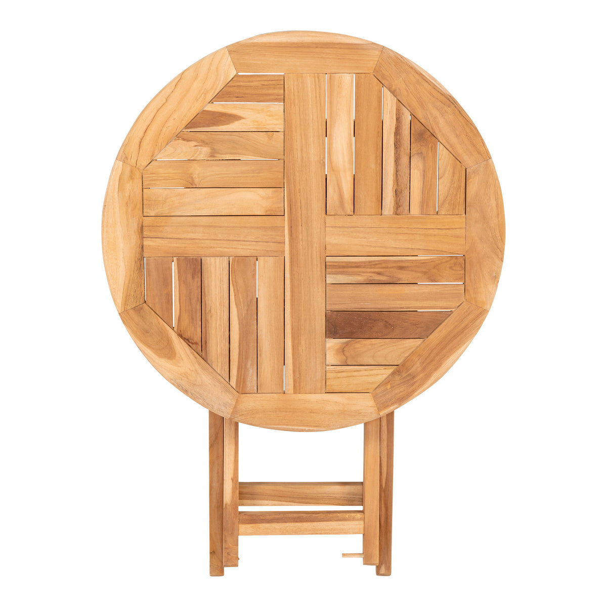 Timo Garten-Beistelltisch rund – Teak Natur, ø 70 × 75 cm – Ansicht 4