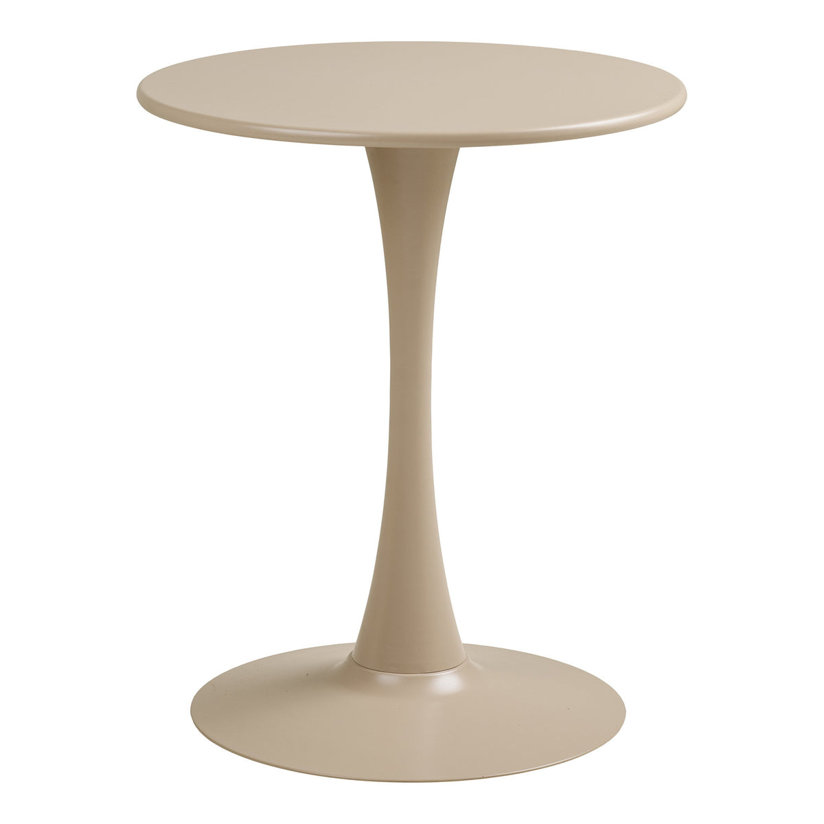 Saga Garten-Bistrotisch rund – Stahl Taupe, ø 60 cm von Luiva Living