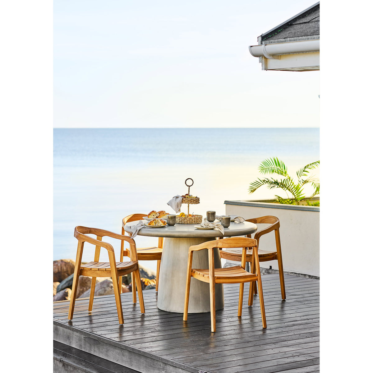Ilse Gartentisch rund – Fiberclay Grau, ø 120 cm – Ansicht 6