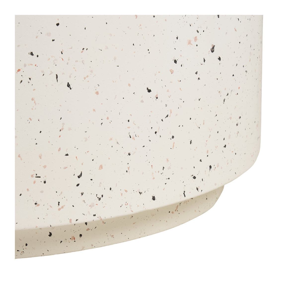Jette Garten-Couchtisch rund – Fiberclay in Terrazzo-Optik Cremeweiß, ø 70 × 40 cm – Ansicht 3