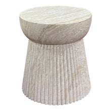 Jette Garten-Beistelltisch rund – Fiberclay Natur, ø 37 × 43 cm von Luiva Living