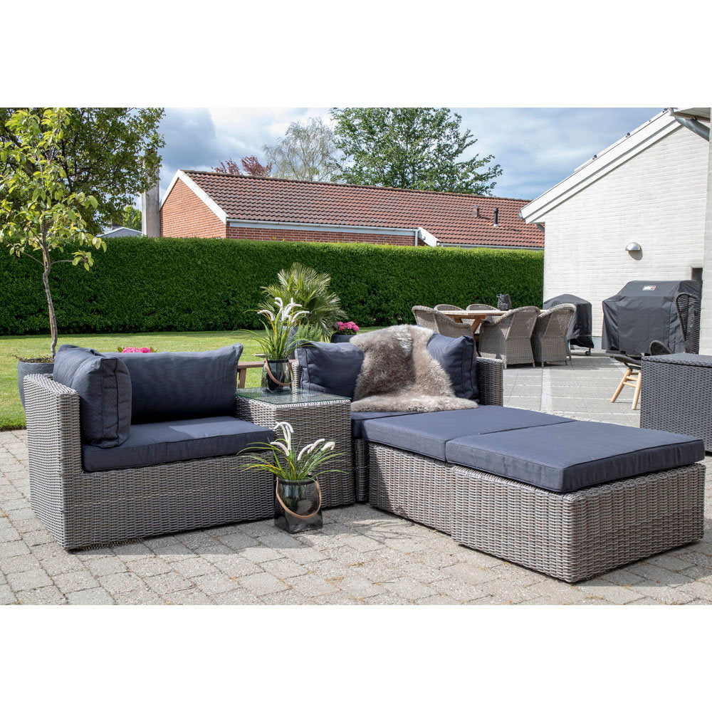 Lorenz Lounge-Set inkl. Kissen – Polyrattan Kubu-Grau – Ansicht 8