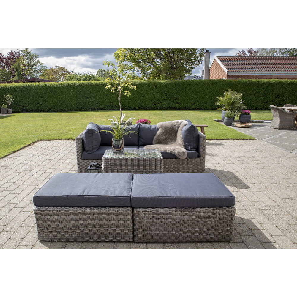 Lorenz Lounge-Set inkl. Kissen – Polyrattan Kubu-Grau – Ansicht 9