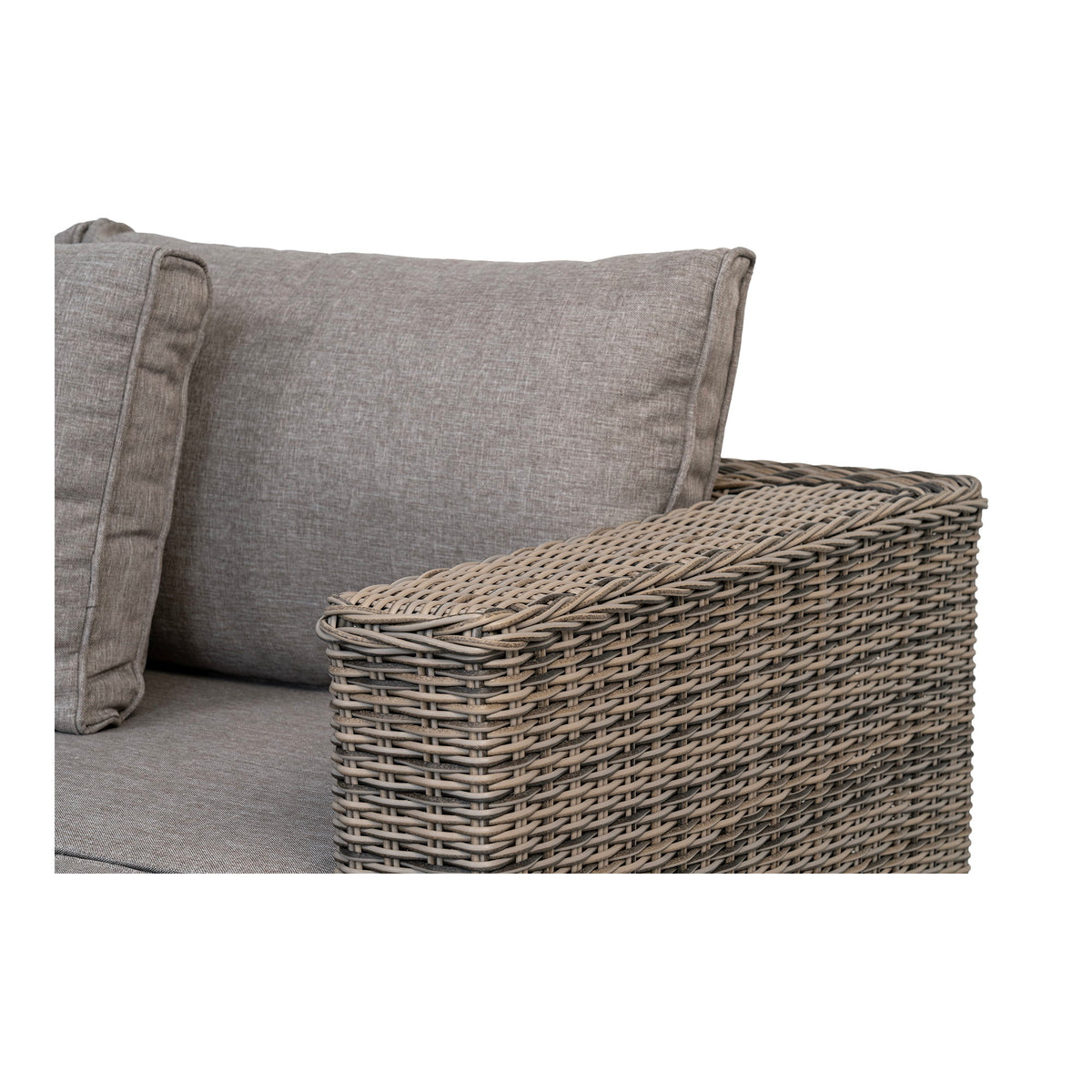 Romy Lounge-Set inkl. Kissen – Polyrattan Kubu-Grau – Ansicht 3