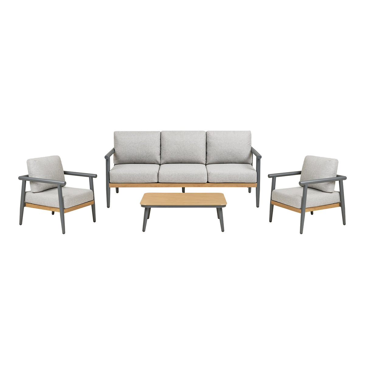Oscar Lounge-Set inkl. Kissen – Aluminium Anthrazit – Ansicht 2