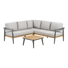 Oscar Eck-Lounge-Set inkl. Kissen – Aluminium Anthrazit von Luiva Living