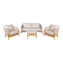 Remo Lounge-Set inkl. Kissen – Akazie Beige von Luiva Living