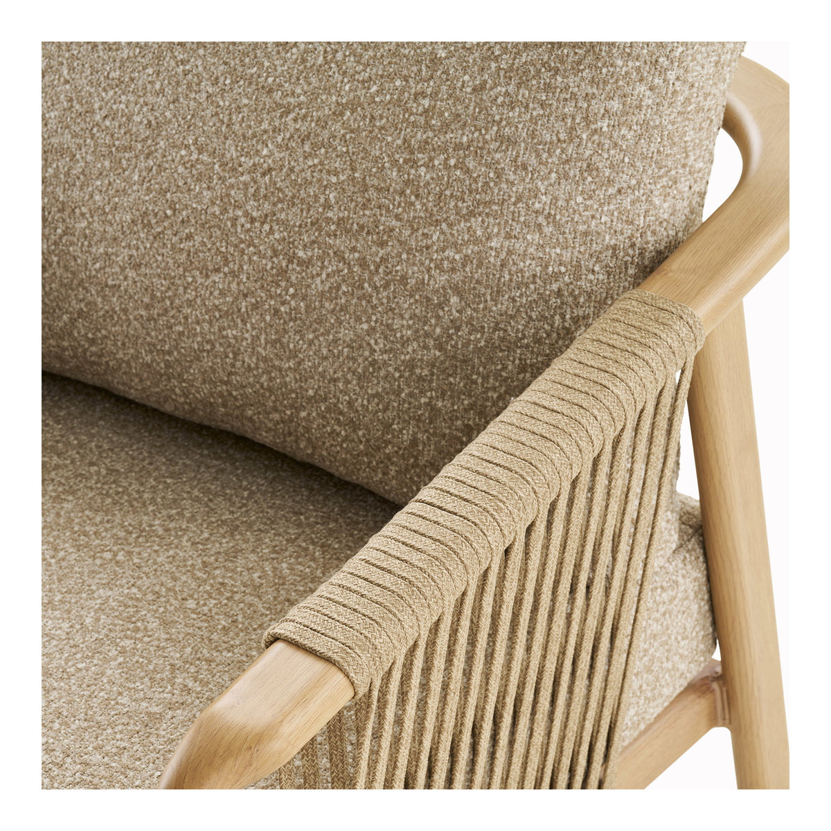 Henni Lounge-Set inkl. Kissen – Aluminium Taupe/Holzoptik – Ansicht 5