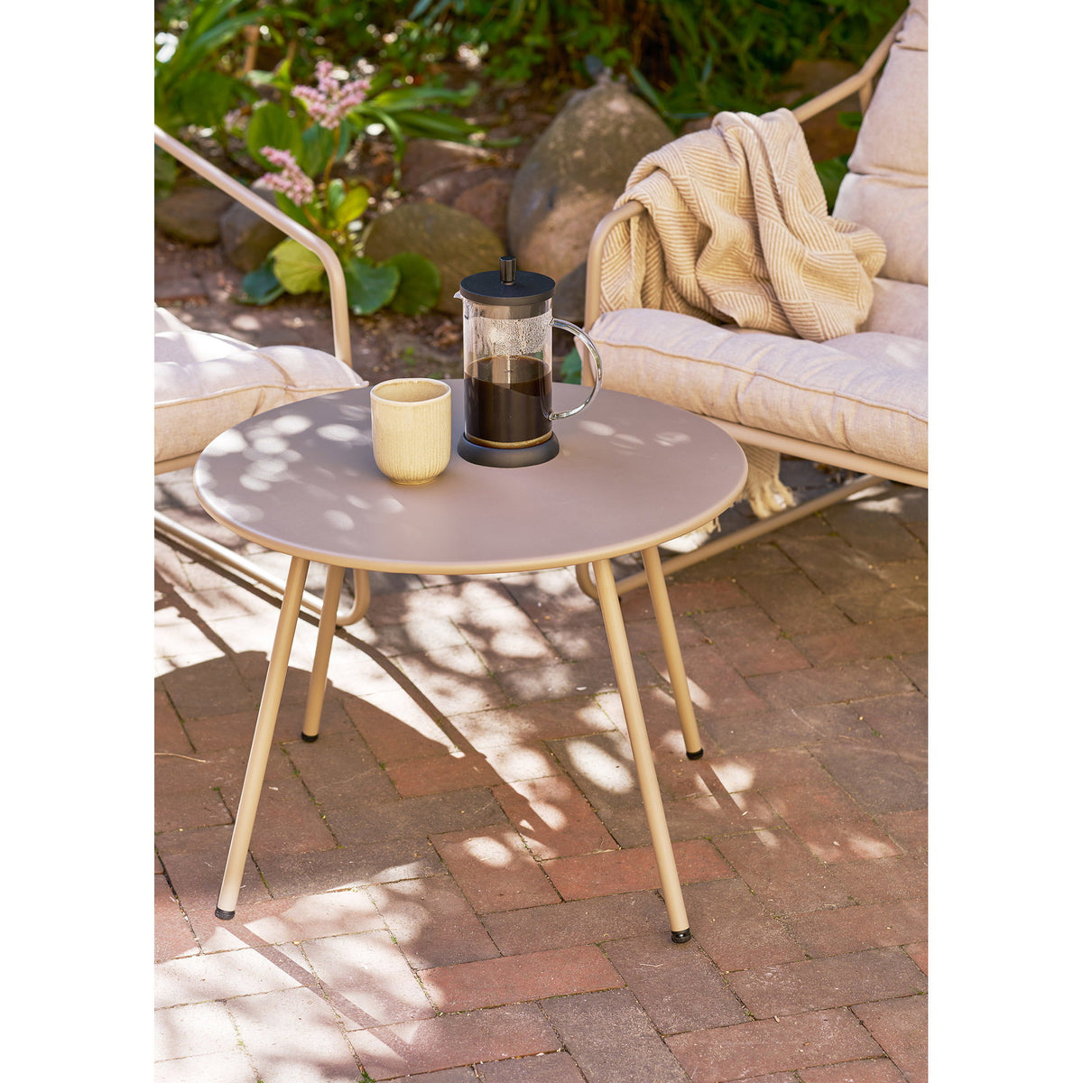 Malin Lounge-Set inkl. Kissen – Stahl Sand – Ansicht 10
