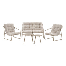 Malin Lounge-Set inkl. Kissen – Stahl Sand von Luiva Living