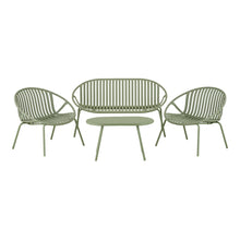 Jule Lounge-Set – Polypropylen/Stahl Grün von Luiva Living