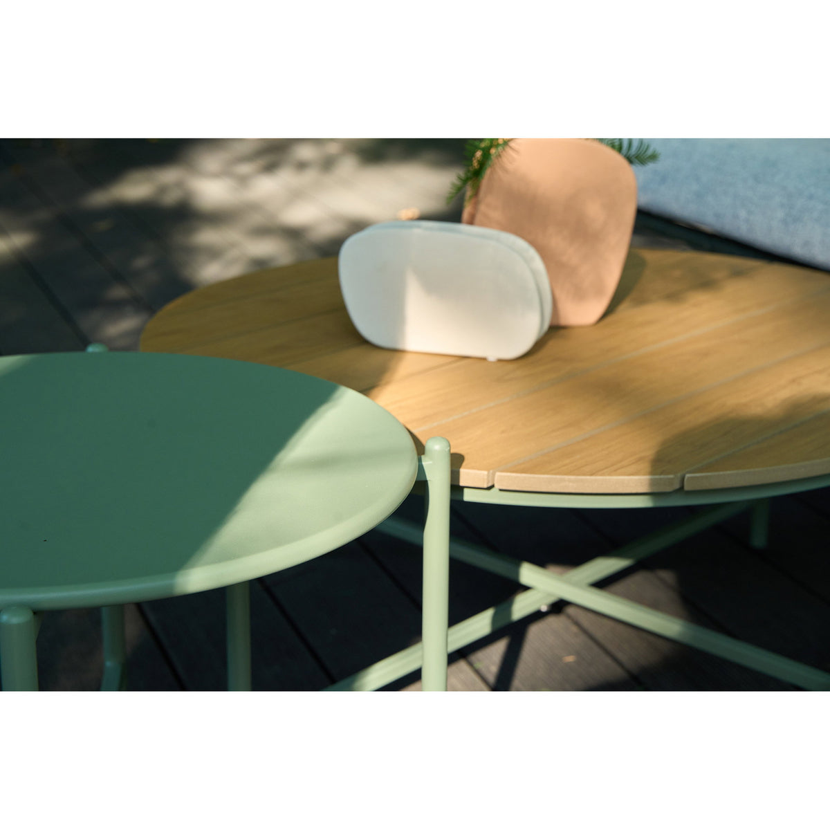 Veit Lounge-Set inkl. Kissen – Stahl Grau/Grün – Ansicht 11