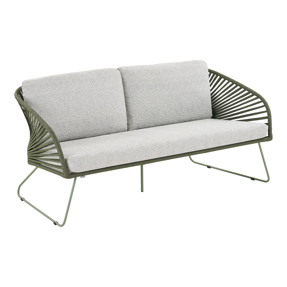Veit Lounge-Set inkl. Kissen – Stahl Grau/Grün – Ansicht 3