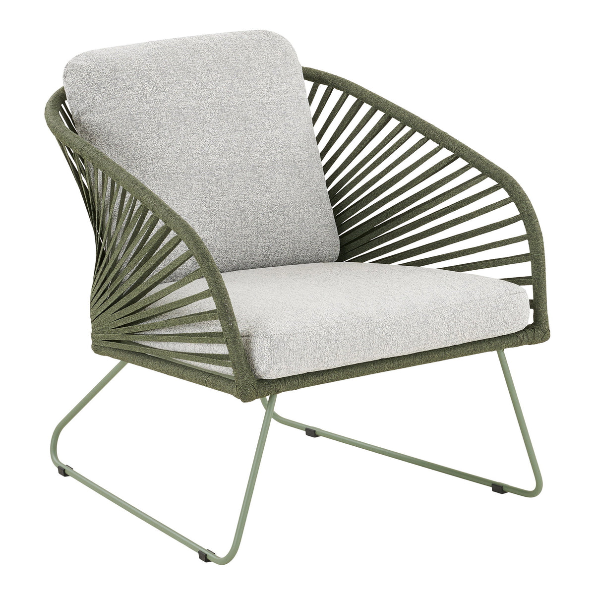 Veit Lounge-Set inkl. Kissen – Stahl Grau/Grün – Ansicht 4