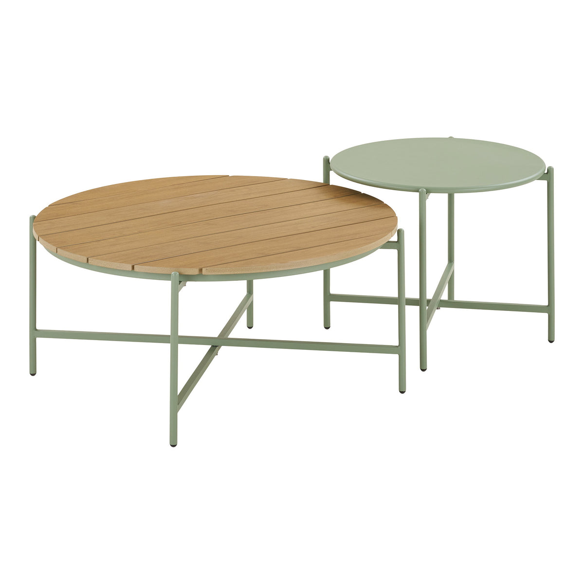 Veit Lounge-Set inkl. Kissen – Stahl Grau/Grün – Ansicht 5