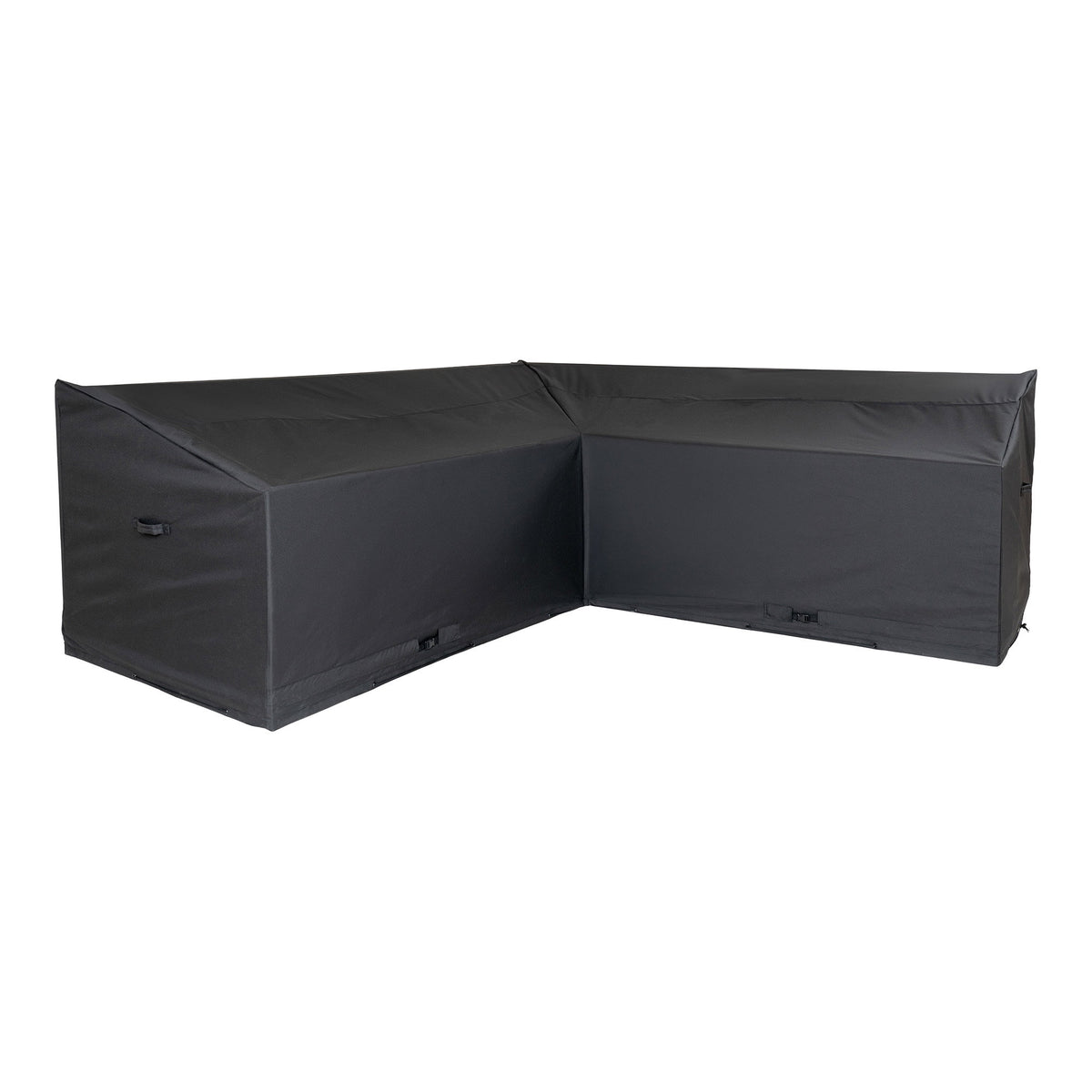 Schutzhülle für Eck-Lounge-Set rechts/links – Polyester Schwarz von Luiva Living