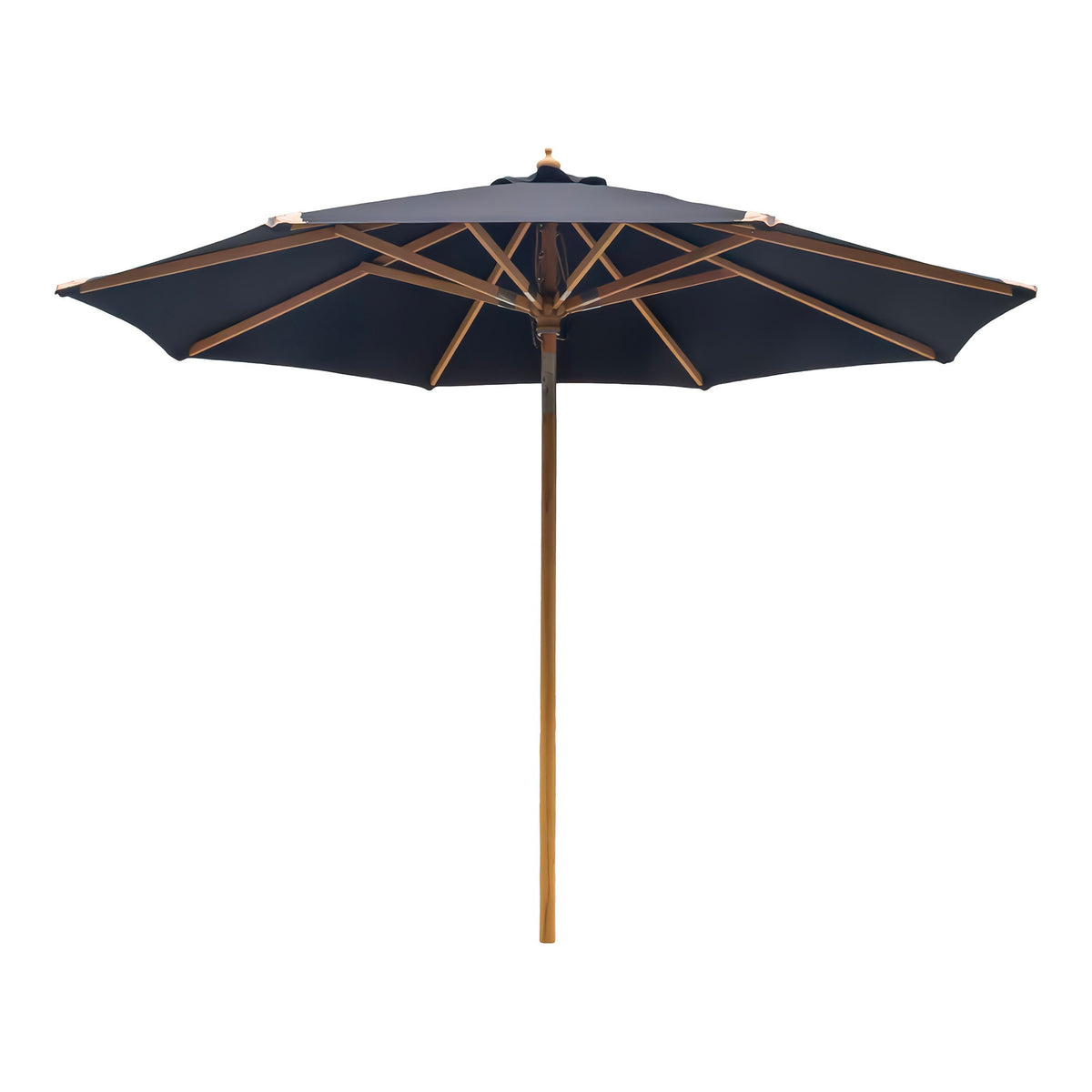 Anke Sonnenschirm mit Neigefunktion – Polyester Schwarz, ø 300 cm von Luiva Living