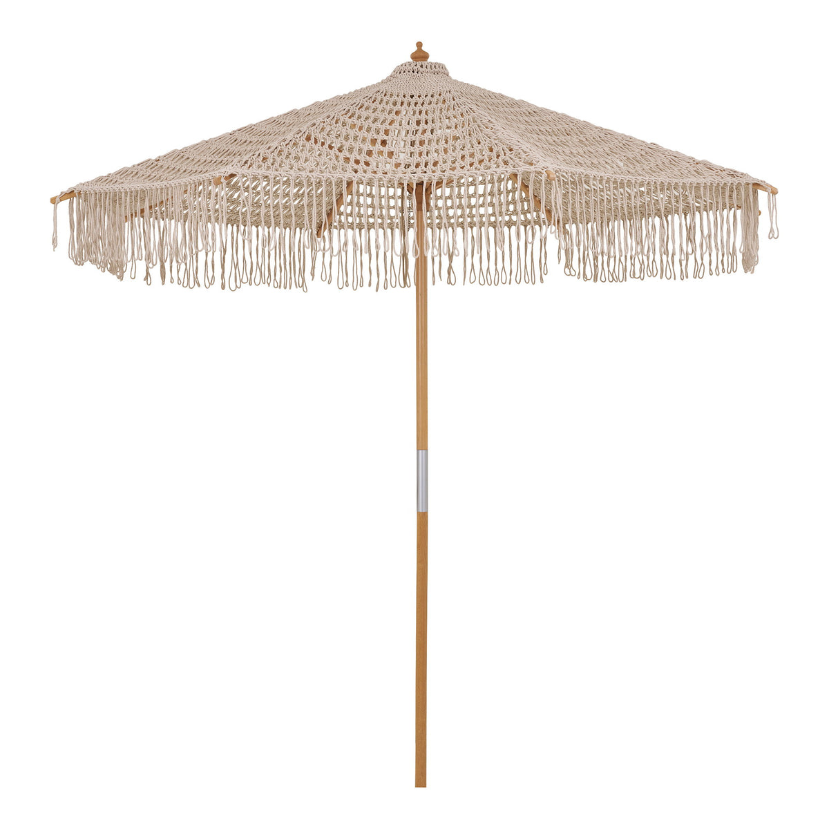 Ona Sonnenschirm – Baumwollstrick Beige, ø 250 cm von Luiva Living